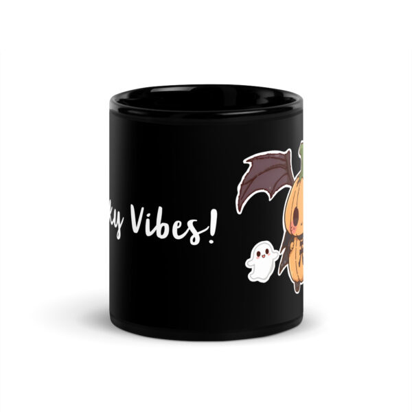 Black Glossy Mug "Spooky Vibes" - Image 3