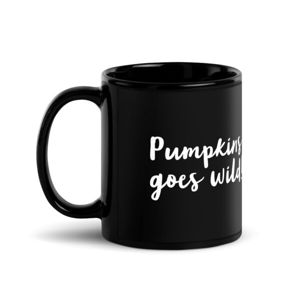 Black Glossy Mug #Pumpkins Goes Wild" - Image 2