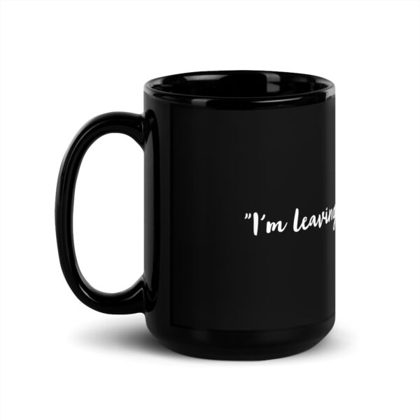 Black Glossy Mug "Unhappy halloween pumpkin" - Image 4