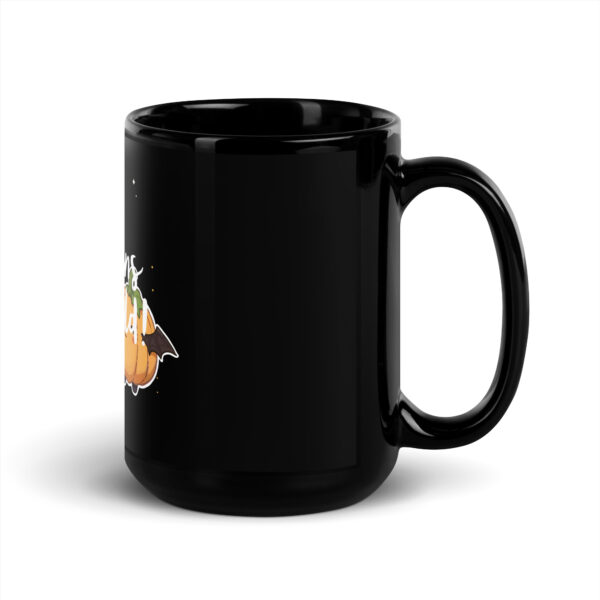 Black Glossy Mug #Pumpkins Goes Wild" - Image 5