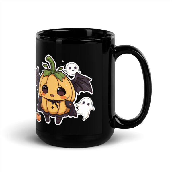 Black Glossy Mug "Trick or treat!" - Image 5