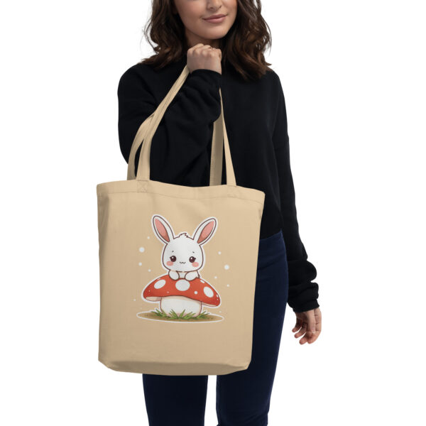 Eco Tote Bag "Bunny on Mushroom" - Image 3