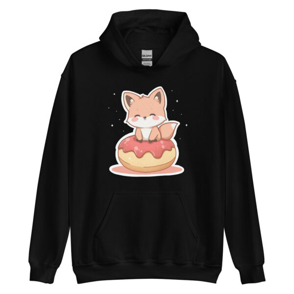 Unisex Hoodie "Cozy Fox on a Donut" - Image 2