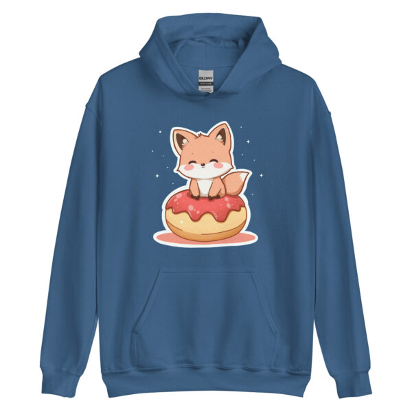 Unisex Hoodie "Cozy Fox on a Donut" - Image 3