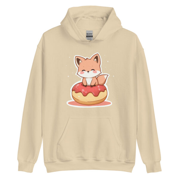 Unisex Hoodie "Cozy Fox on a Donut" - Image 4