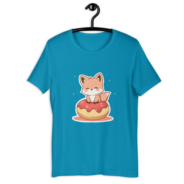 Unisex t-shirt "Cozy Fox on a Donut" - Image 2