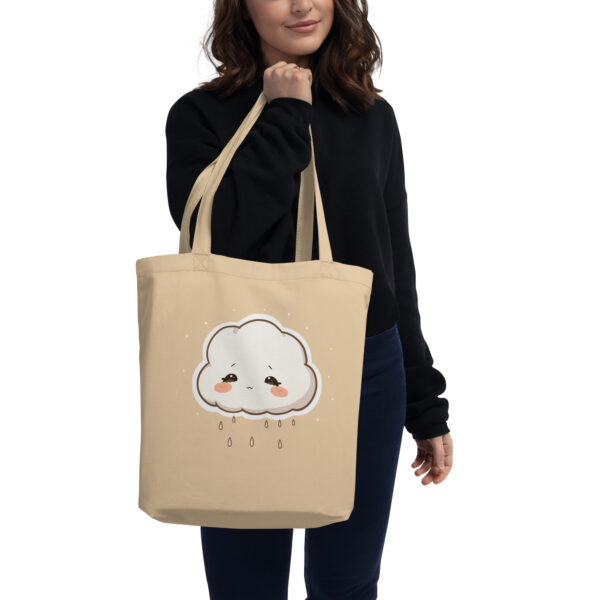 Eco Tote Bag "Sad Rain Cloud Chibi" - Image 2