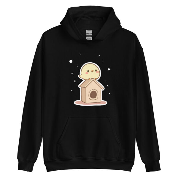 Unisex Hoodie "Chibi Chick with a Cute Birdhouse" - Image 2