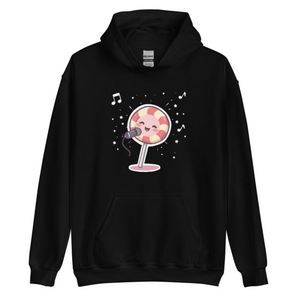 Unisex Hoodie "Sweet Tunes: The Singing Lollipop" - Image 2