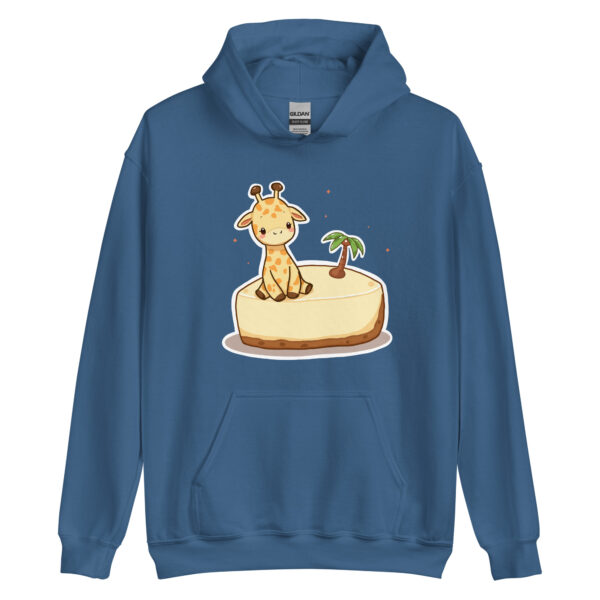 Unisex Hoodie "Cute Giraffe on Tropical Cheesecake Island" - Image 3