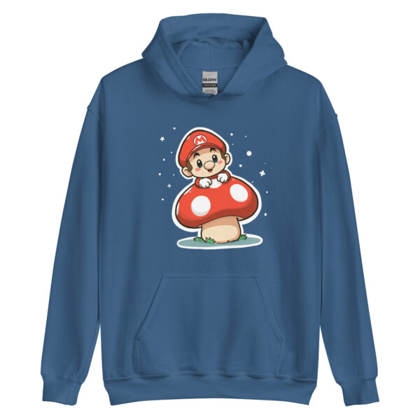 Unisex Hoodie "Mushroom and Super Mario Bros Character" - Image 3