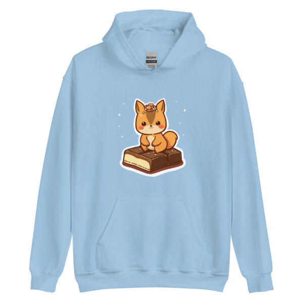 Unisex Hoodie "Adorable Squirrel with a Chocolate Treat" - Image 3