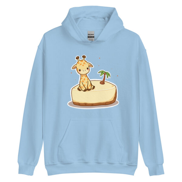 Unisex Hoodie "Cute Giraffe on Tropical Cheesecake Island" - Image 4