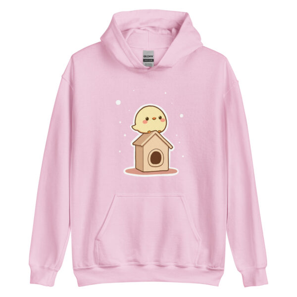 Unisex Hoodie "Chibi Chick with a Cute Birdhouse"