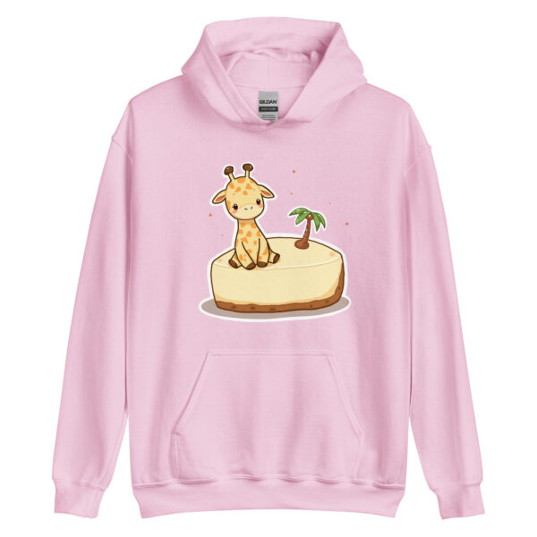 Unisex Hoodie "Cute Giraffe on Tropical Cheesecake Island" - Image 6