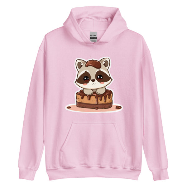 Unisex Hoodie "Sweet Raccoon with Chocolate Cake" - Image 5