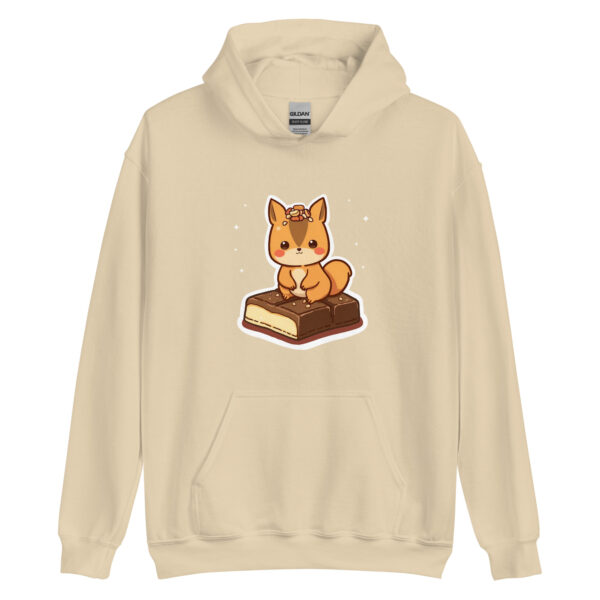 Unisex Hoodie "Adorable Squirrel with a Chocolate Treat" - Image 4