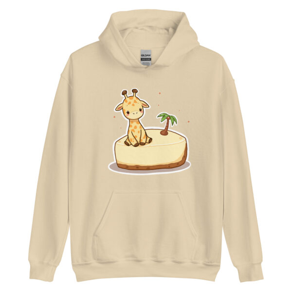 Unisex Hoodie "Cute Giraffe on Tropical Cheesecake Island" - Image 5