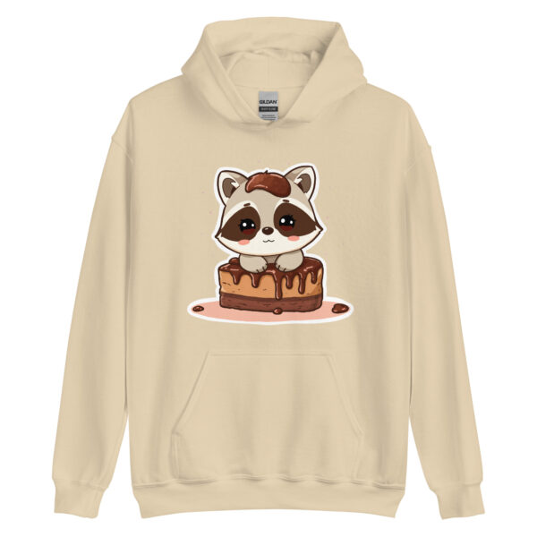 Unisex Hoodie "Sweet Raccoon with Chocolate Cake"