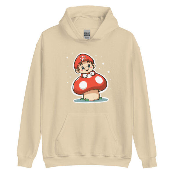 Unisex Hoodie "Mushroom and Super Mario Bros Character" - Image 4