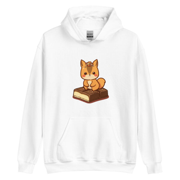 Unisex Hoodie "Adorable Squirrel with a Chocolate Treat" - Image 6