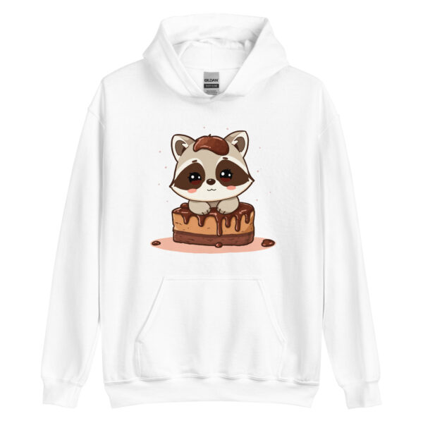 Unisex Hoodie "Sweet Raccoon with Chocolate Cake" - Image 6