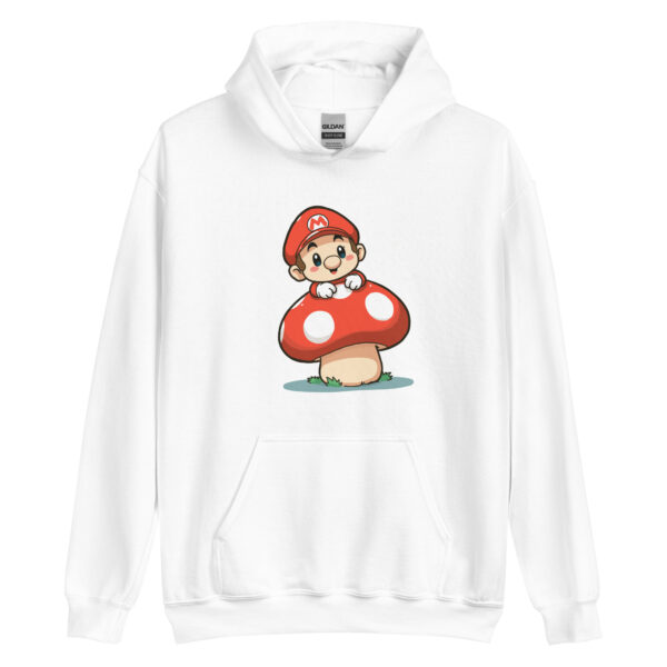 Unisex Hoodie "Mushroom and Super Mario Bros Character" - Image 6