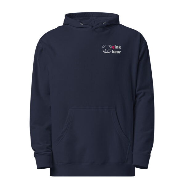 Unisex midweight hoodie "Pink Bear" dark - Image 4