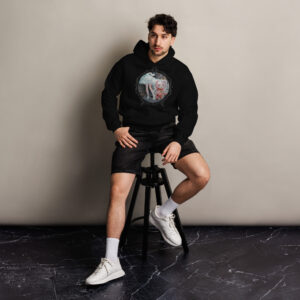 Unisex oversized hoodie "Escaping Pink Little Bear"