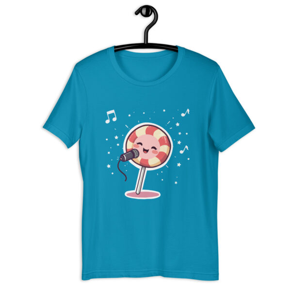 Unisex t-shirt "🎵 Sweet Tunes: The Singing Lollipop" - Image 2