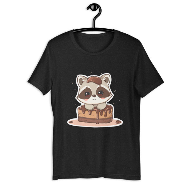 Unisex t-shirt "Sweet Raccoon with Chocolate Cake" - Image 2