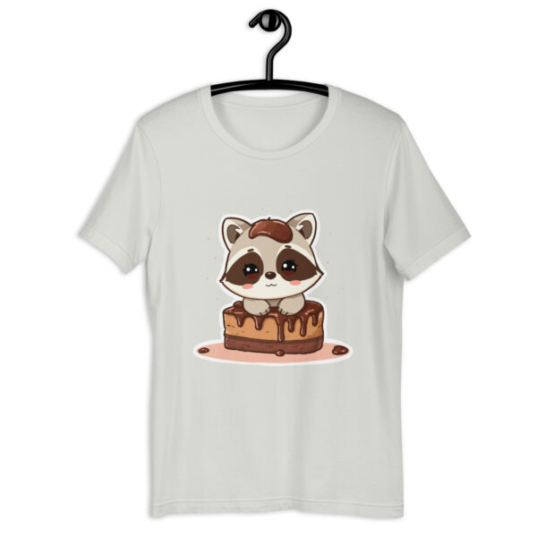 Unisex t-shirt "Sweet Raccoon with Chocolate Cake"