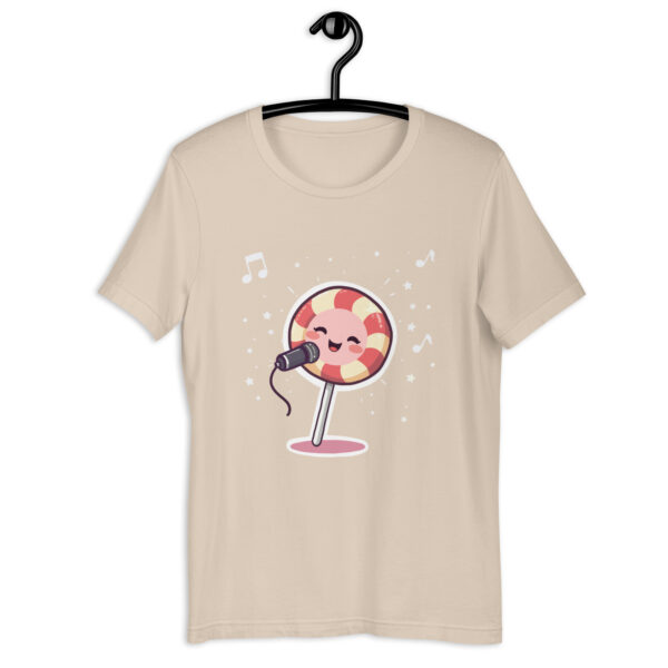 Unisex t-shirt "🎵 Sweet Tunes: The Singing Lollipop" - Image 4