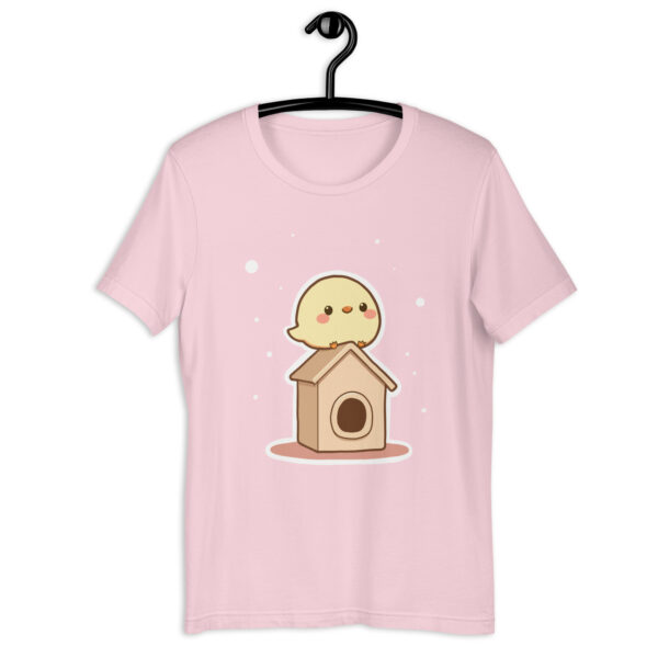 Unisex t-shirt "Chibi Chick with a Cute Birdhouse" - Image 5