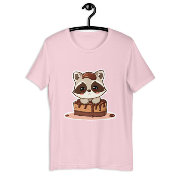 Unisex t-shirt "Sweet Raccoon with Chocolate Cake" - Image 6