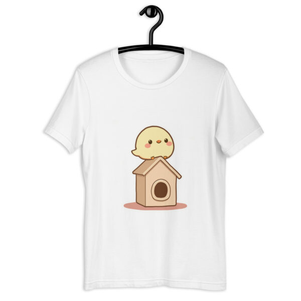 Unisex t-shirt "Chibi Chick with a Cute Birdhouse" - Image 7