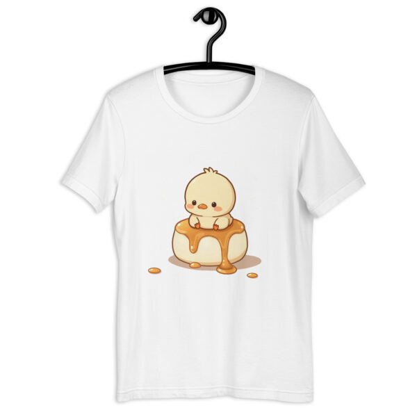 Unisex t-shirt "Adorable Chick on a Caramel Drizzle Dessert" - Image 7