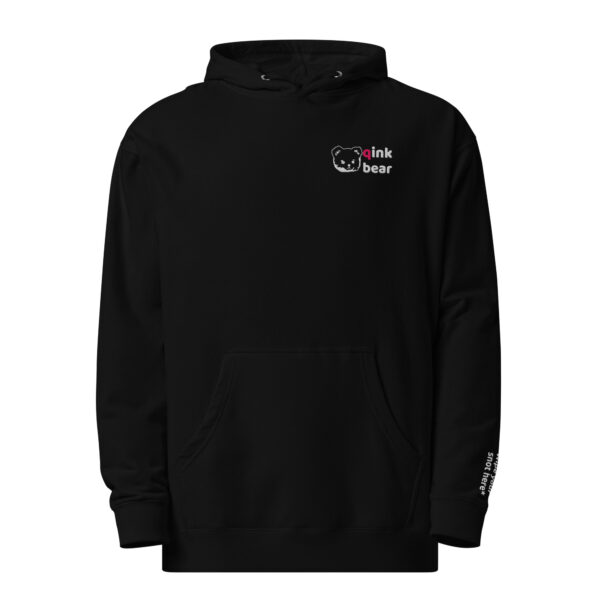 Unisex dark colors midweight hoodie *Text Edition*