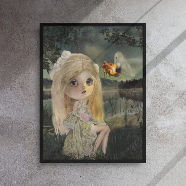Framed canvas Print "Little Ghost"